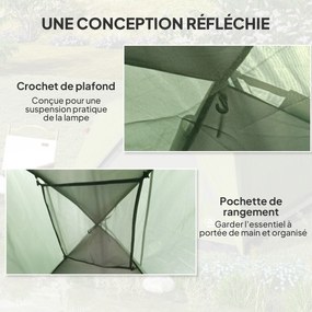 Outsunny 2-4 Személyes Vízálló Családi Dóm sátor Ablakokkal, Zsebbel, Hordtáskával és Kampóval Piknikezéshez, Túrázáshoz, Kempingezéshez, Olíva Zöld |