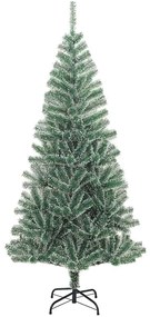 műkarácsonyfa 300 LED-del, gömbszettel és hópehellyel 240 cm