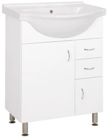 Keramia Pro fürdőszobaszekrény mosdóval 60x50 cm fehér PRO60DV