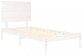 fehér tömör fenyőfa ágy matrac nélkül 100 x 200 cm