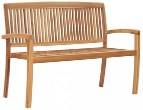 2 személyes tömör tíkfa kerti pad asztallal 128,5 cm