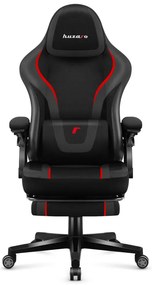 Gamer szék, szövet, lábtortóva, carbon, fekete