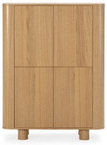 Natúr színű szekrény tölgyfa dekorral 100x133x40 cm Padoc – MOME