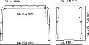 Ridder Ridder, HANDICAP fürdőszobai szék, állítható magasságú, króm/fehér, A172101