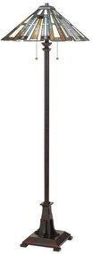 Quoizel QZ-MAYBECK-FL - Állólámpa Tiffany MAYBECK 2xE27/60W/230V