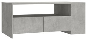 Betonszürke szerelt fa dohányzóasztal 102 x 55 x 42 cm