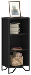 fekete szerelt fa könyvszekrény 50 x 31 x 106 cm