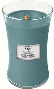 WoodWick Illatos gyertya nagy váza Evergreen Cashmere, 609 g