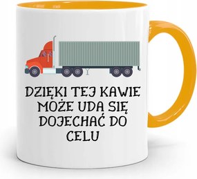 Kamionsofőrnek Tira Sárga Ajándék Bögre fényképes nyomattal