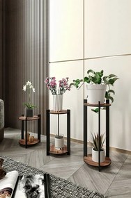 Virágállvány Flower Desk Round - Walnut