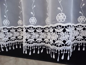Mg Függöny 63948 fátyol Fehér hímzés gipiurával 160cm 0,5m