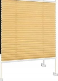 Fúrás nélküli pliszírozott roló ablakokhoz és ajtókhoz bézs 110 x 100 cm