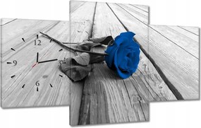 Órák 100x60 Kék rózsa a deszkákon