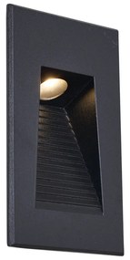 Modern Süllyesztett Fali Lámpa Fekete 7cm LED-del IP65 - Trem