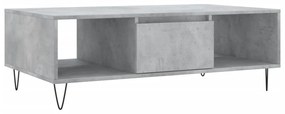 betonszürke szerelt fa dohányzóasztal 104 x 60 x 35 cm
