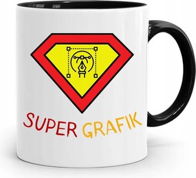 Bögre Fekete Ajándék Szuper Grafika nyomtatott fényképpel