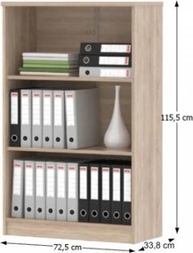 Irodai összeállítás, sonoma tölgyfa/fehér, JOHAN 2 NEW