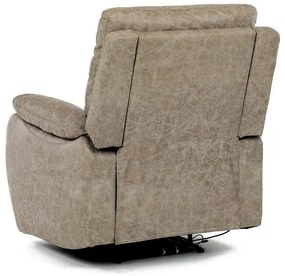 Relax fotel vezeték nélküli elektromos vezérléssel, bézs vintage szövettel. TV-4094 LAN3