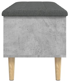 betonszürke szerelt fa tárolópad 102x42x46 cm