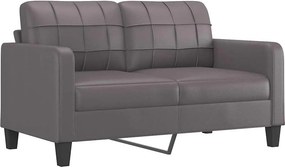 vidaXL 2 személyes szürke műbőr kanapé 140 cm
