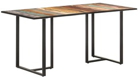 Tömör újrahasznosított fa étkezőasztal 160 cm
