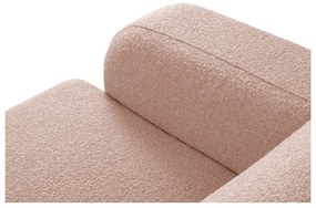 Rózsaszín buklé sarokkanapé (jobb oldali) Molino – Micadoni Home