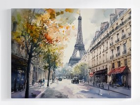 Vászonkép Canvas Város Párizs Franciaország Utca Eiffel-torony 100x75