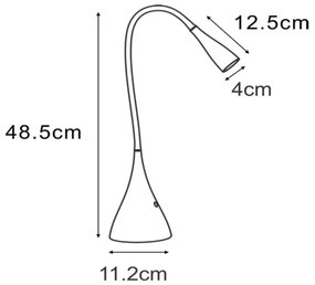 Lucide 18650/03/31 - LED Dimmelhető asztali lámpa ZOZY LED/4W/230V fehér