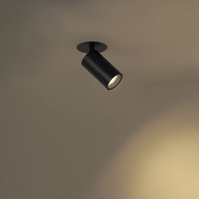 Modern, süllyesztett spotlámpa fekete GU10 50mm IP44 - Chels