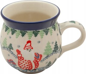 Cseh Bögre Hordó 330 ml Ceramika Artystyczna Bolesławiec Mikulás U5174