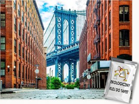 Fotótapéta Város 3D Épületek Híd Hálószoba Nappali Fali Tapéta 350x250