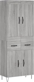 vidaXL szürke sonoma szerelt fa magasszekrény 69,5 x 34 x 180 cm