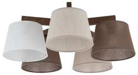 Brilagi - Felületre szerelhető csillár LATTE 5xE27/15W/230V fenyő/mix