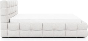 Magnelio kárpitozott ágy 160x200 cm - bézs könnyen tisztítható Leo 03 szövet