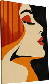 Retro Vászonkép Nő a 70-es évek stílusában otthon nappali 40x60