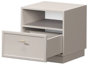 Lorini éjjeliszekrény 45 cm - kasmír / arany T-bar fogantyú