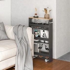 4 szintes tároló nyitott polcokkal, szürke