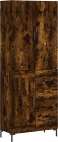 vidaXL füstös tölgy színű szerelt fa magasszekrény 69,5 x 34 x 180 cm