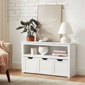 SORELL fehér polcos szekrény