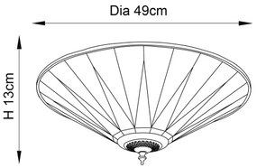 Endon 70240 - Tiffany DARK STAR mennyezeti lámpa 2xE27/40W/230V átm. 49 cm