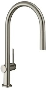 Hansgrohe Talis mosogató csaptelep kihúzható zuhannyal rozsdamentes acél megjelenés 72802800