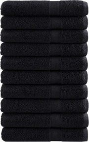 vidaXL Vendégtörölköző SOLUND 25 pcs Fekete 80 x 200 cm 550 gsm