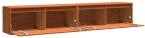 Fali Szekrények 2 pcs Viaszbarna 100 x 30 x 35 cm Tömör fenyőfa
