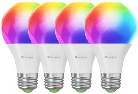 Nanoleaf Nanoleaf N7501B02-4A60E-KÉSZLET 4x LED RGBW Dimmelhető izzó A19 E27/9W/230V 2700-6500K NL0065