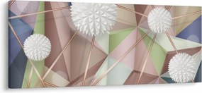Kép - 3D absztrakció pasztell színekben (120x50 cm)