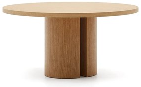 Kerek étkezőasztal tölgyfa dekorral ø 150 cm Nealy – Kave Home