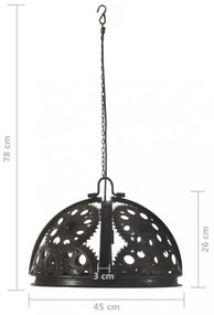 lánckerék-kialakítású ipari mennyezeti lámpa 45 cm E27
