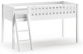 Fehér magasított borovi fenyő gyerekágy 90x200 cm SCOTT – Vipack