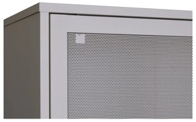 Szürke fém szekrény tolóajtóval 90x180x40 cm Veep – Unique Furniture