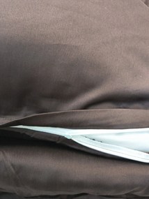 Ágyneműhuzat pamut szatén exclusive Modern sötétbarna 200x140cm+90x70cm TiaHome